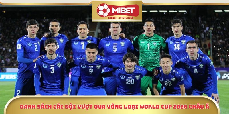 Danh sách các đội vượt qua vòng loại World Cup 2026 châu Á