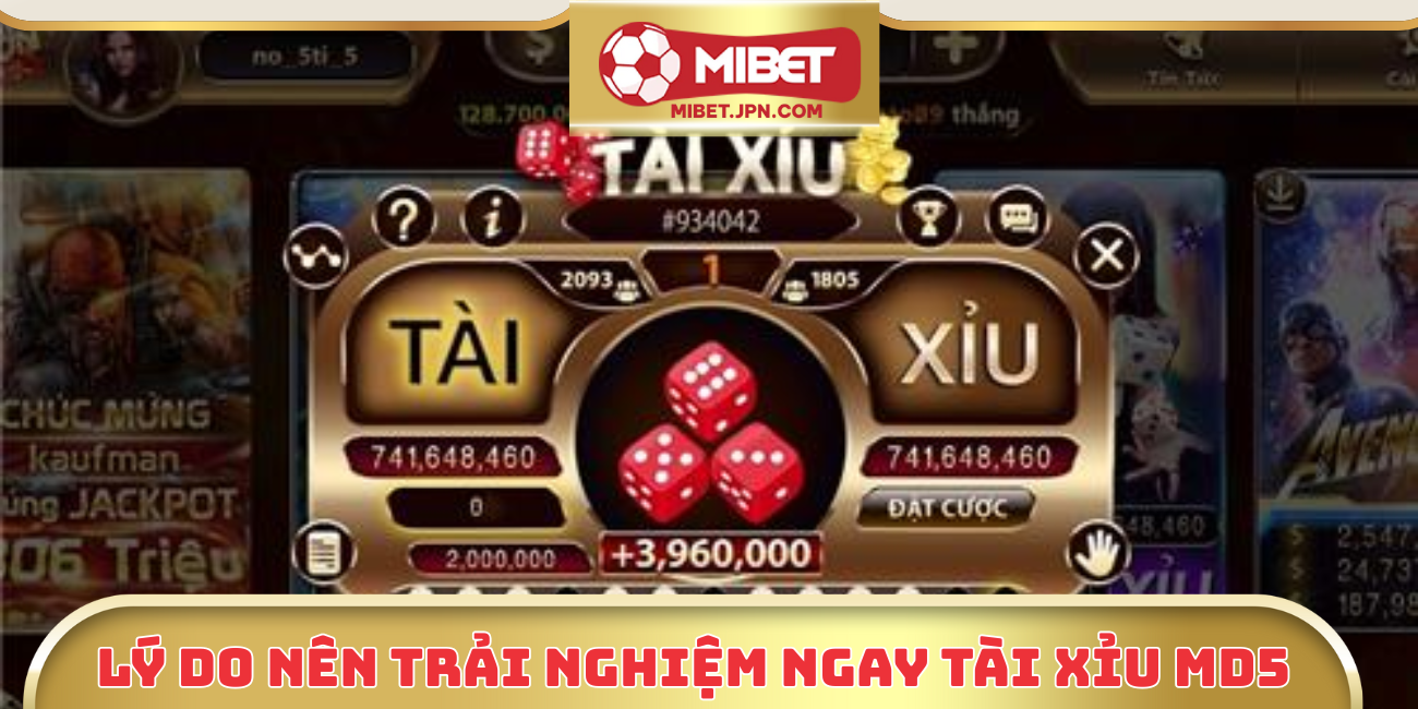 Lý do nên trải nghiệm ngay Tài Xỉu MD5